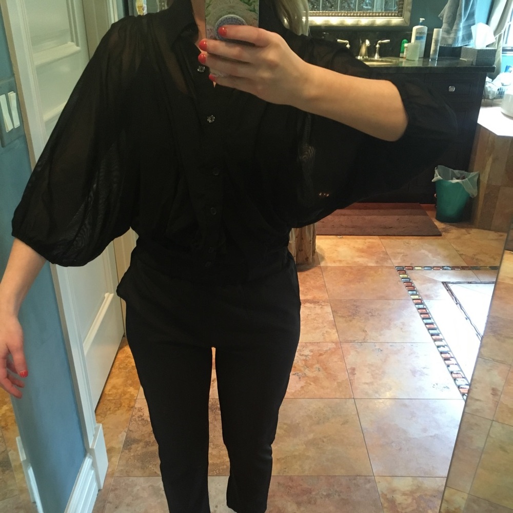 Black sheer, light cover up